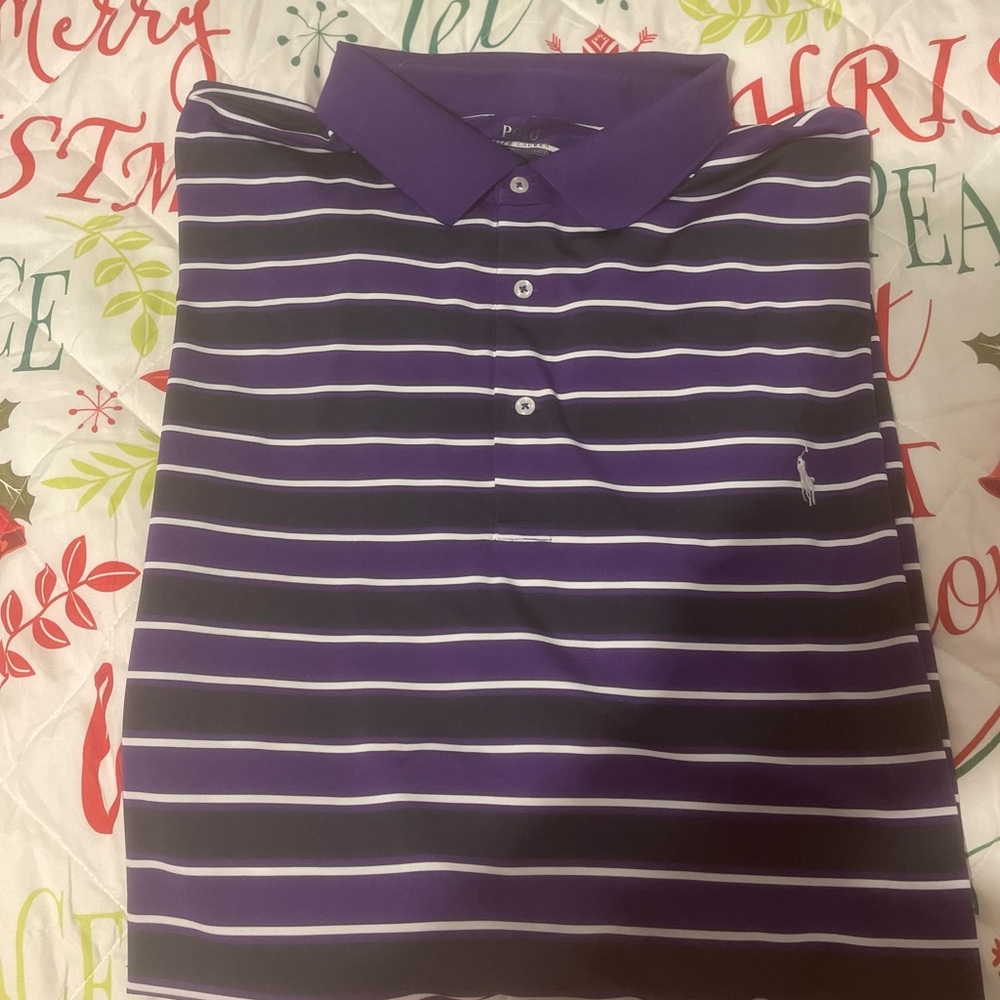 Gently Worn Polo Ralph Lauren Striped Performance Men’s Polo 4 XLT